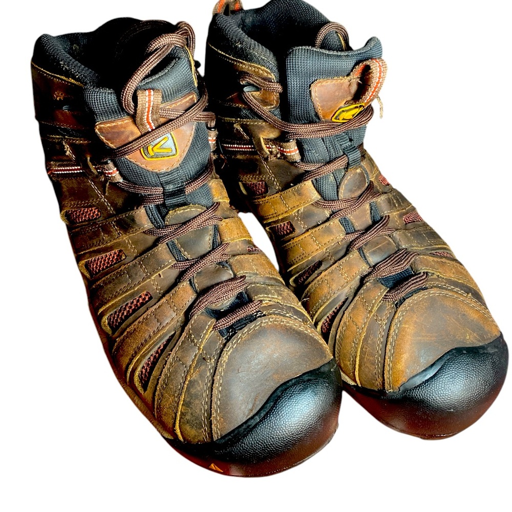 Keen Distressed Mens Utility Work Boots Steel Toe Mens Lace Up Work Boots 9.5